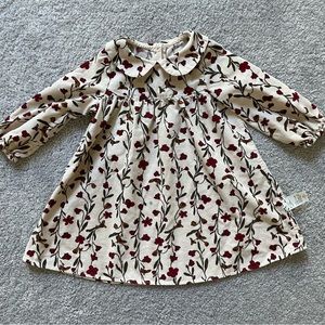 Balabala Baby Corduroy Dress with Peter Pan Collar
